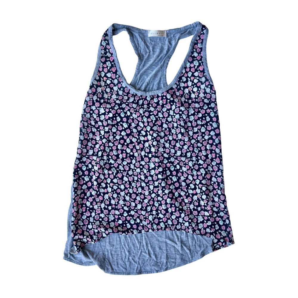 Floral Grey Tank Top